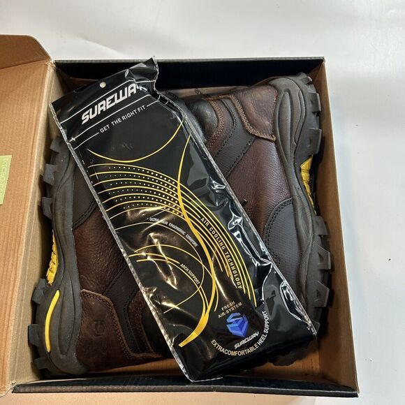 SUREWAY Boots Men's 9.5 Leather 6" Soft/Steel Toe Heavy Duty Waterproof Workwear - Picture 11 of 11